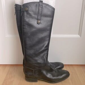 Sam Edelman Black Leather Riding Boots size 9